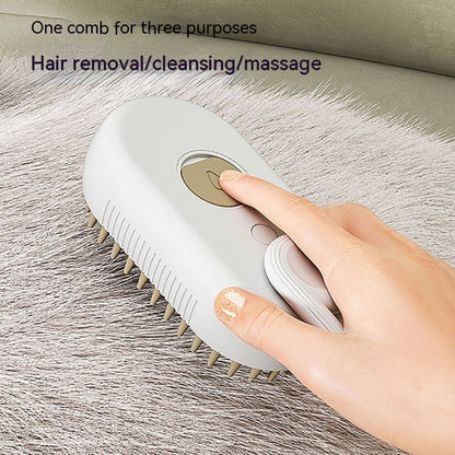 3-in-1 Electric Steam Pet Grooming Brush 