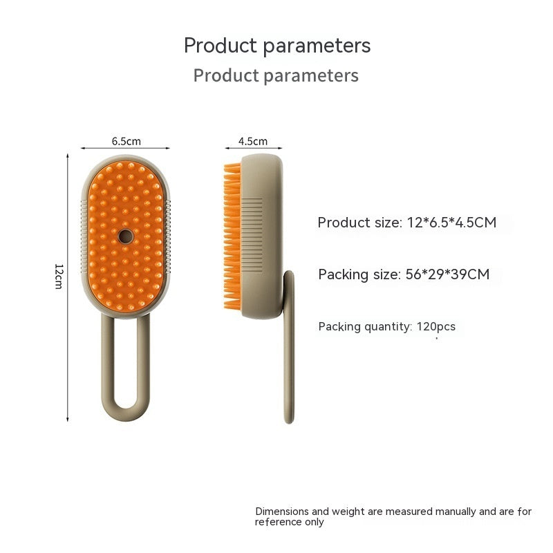 3-in-1 Electric Steam Pet Grooming Brush 