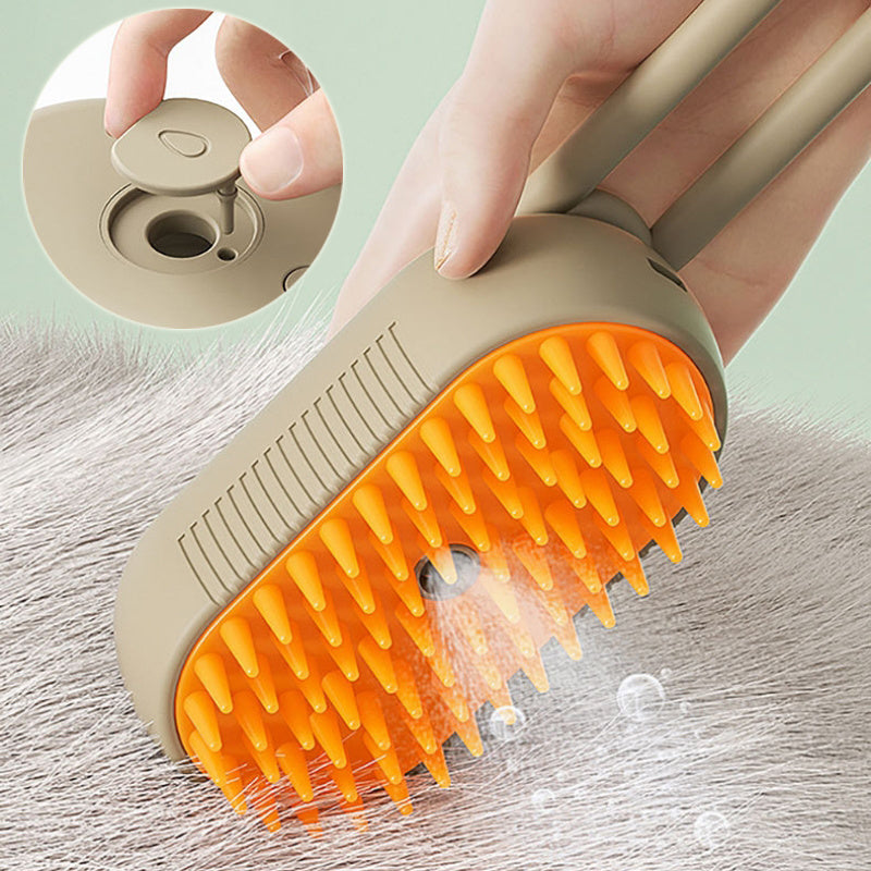 3-in-1 Electric Steam Pet Grooming Brush 