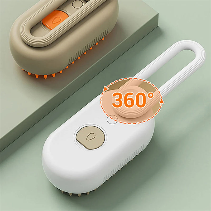 3-in-1 Electric Steam Pet Grooming Brush 