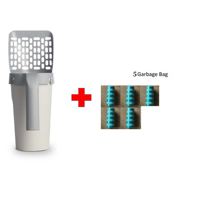 Integrated Cat Litter Shovel Set with Storage Box