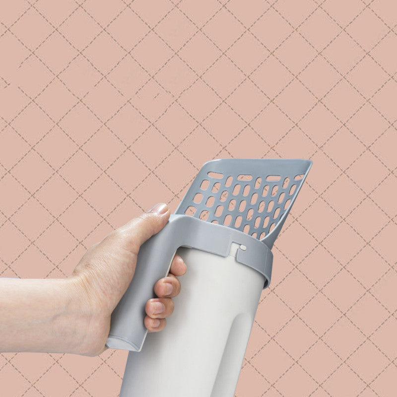 Integrated Cat Litter Shovel Set with Storage Box