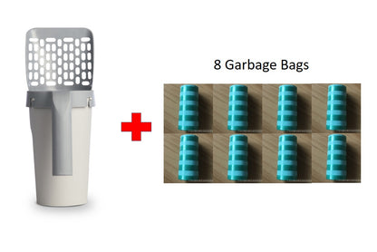 Integrated Cat Litter Shovel Set with Storage Box