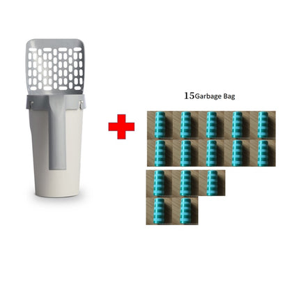 Integrated Cat Litter Shovel Set with Storage Box