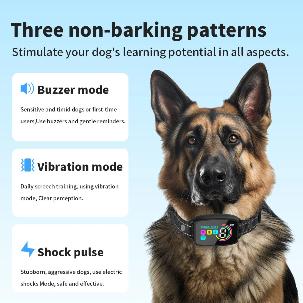 Smart Rechargeable Anti Barking Dog Collar