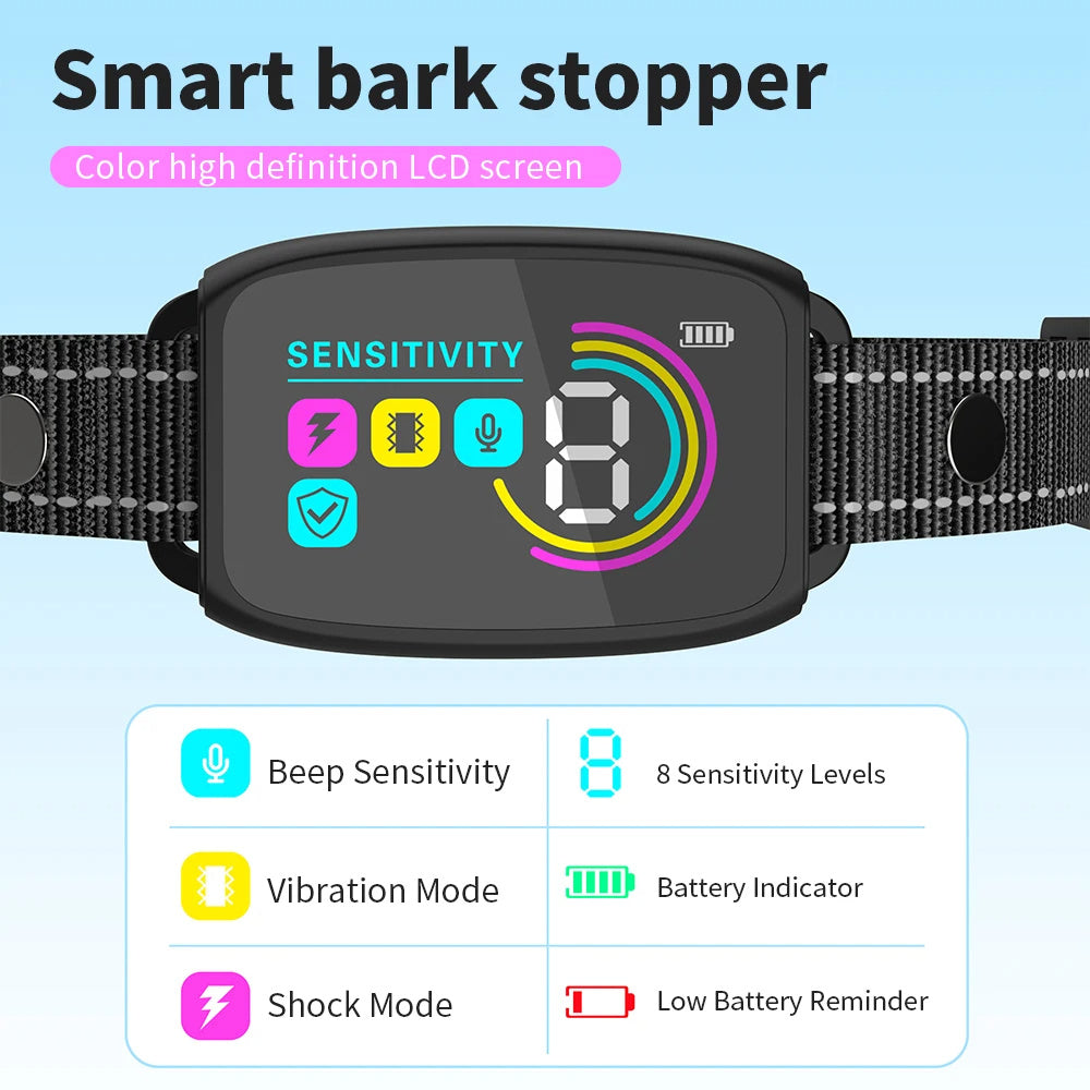 Smart Rechargeable Anti Barking Dog Collar